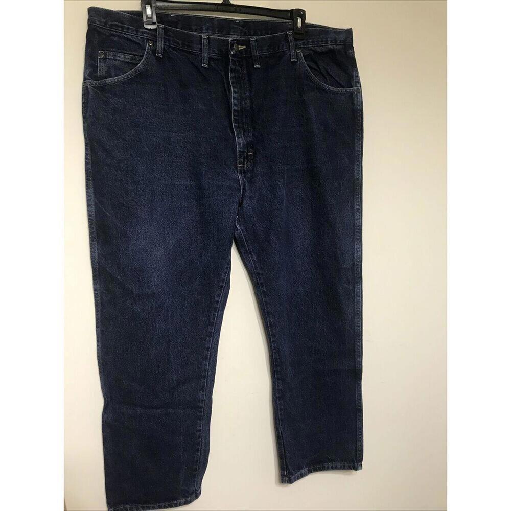 Wrangler Mens Jeans 46x30 Regular Fit 96501MR Dark Blue
